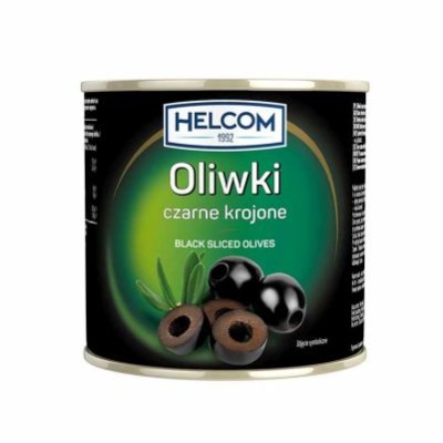 Alyvuogės juodos pjaustytos, HELCOM, P, 3 kg / 1,56 kg